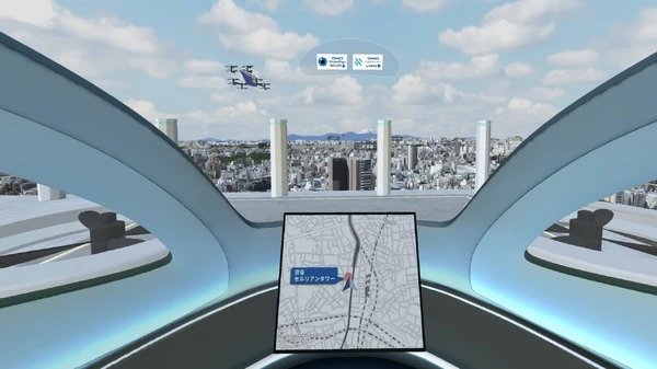 空飛ぶクルマのVR乗車体験、GMOが実施…次世代エアモビリティEXPO 2025