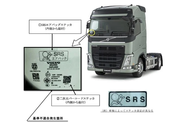 ボルボ『FH』などのトラック6000台超でリコール…ステッカーが不適合