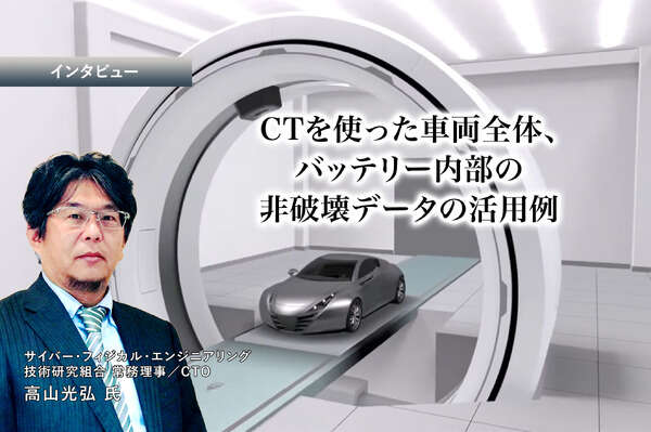 CTを使った車両全体、バッテリー内部の非破壊データの活用例…サイバー・フィジカル・エンジニアリング技術研究組合 高山光弘氏［インタビュー］