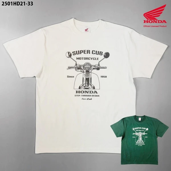 ホンダ『スーパーカブ』をデザイン、半袖Tシャツ販売開始