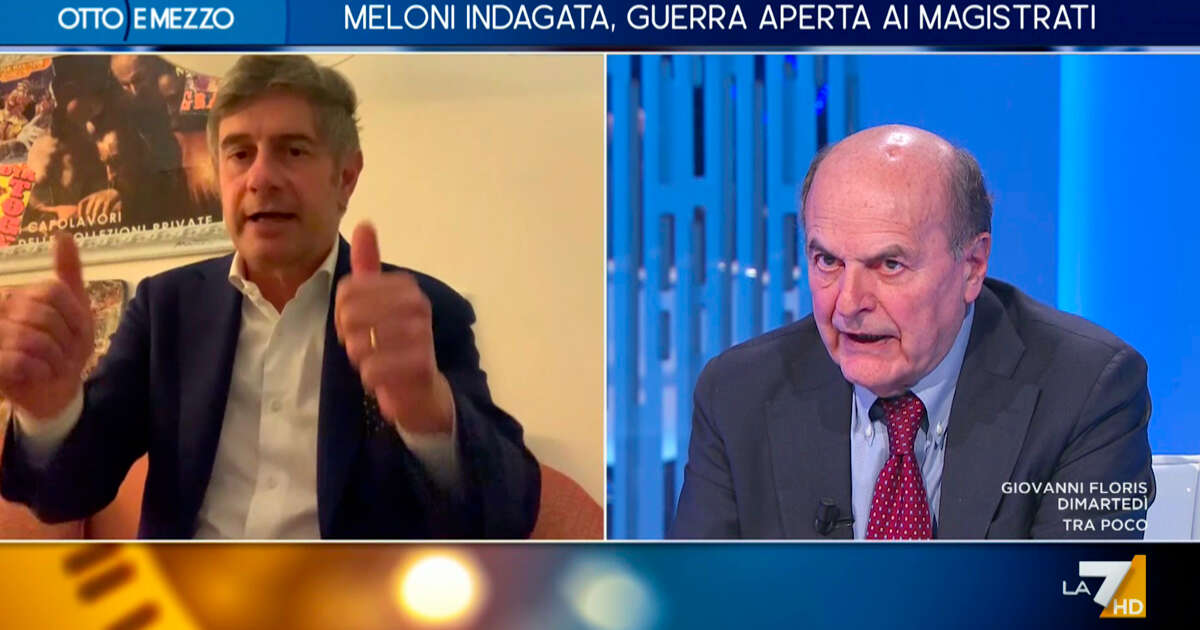 Meloni indagata, Bersani contro Zurlo: “Qua non siamo mica il parco buoi che devono bersi tutto. Smettetela di falsificare la realtà”. Su La7