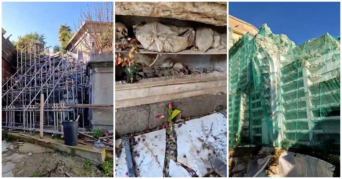 Crolli al cimitero di Poggioreale, dopo tre anni ancora oltre 300 defunti sotto le macerie. La video-denuncia di Borrelli