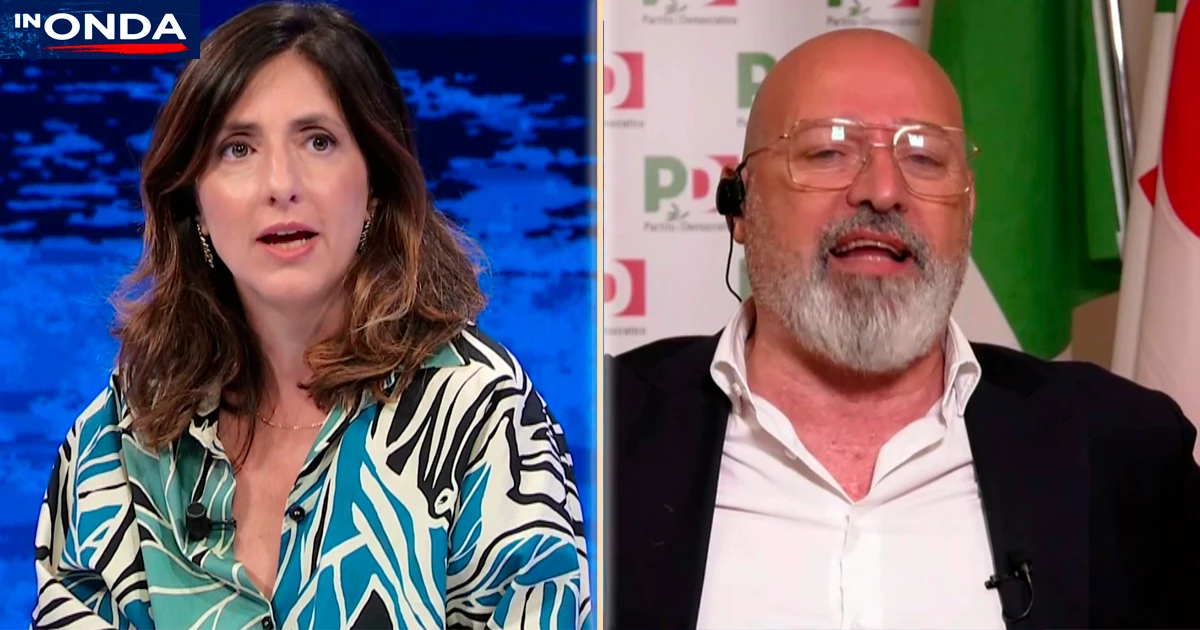 Armi a Kiev, Menafra (Open) a Bonaccini: “Che si fa se vince Putin? Lo bombardiamo?”. E il politico si infuria: “Me lo dica lei”. Su La7