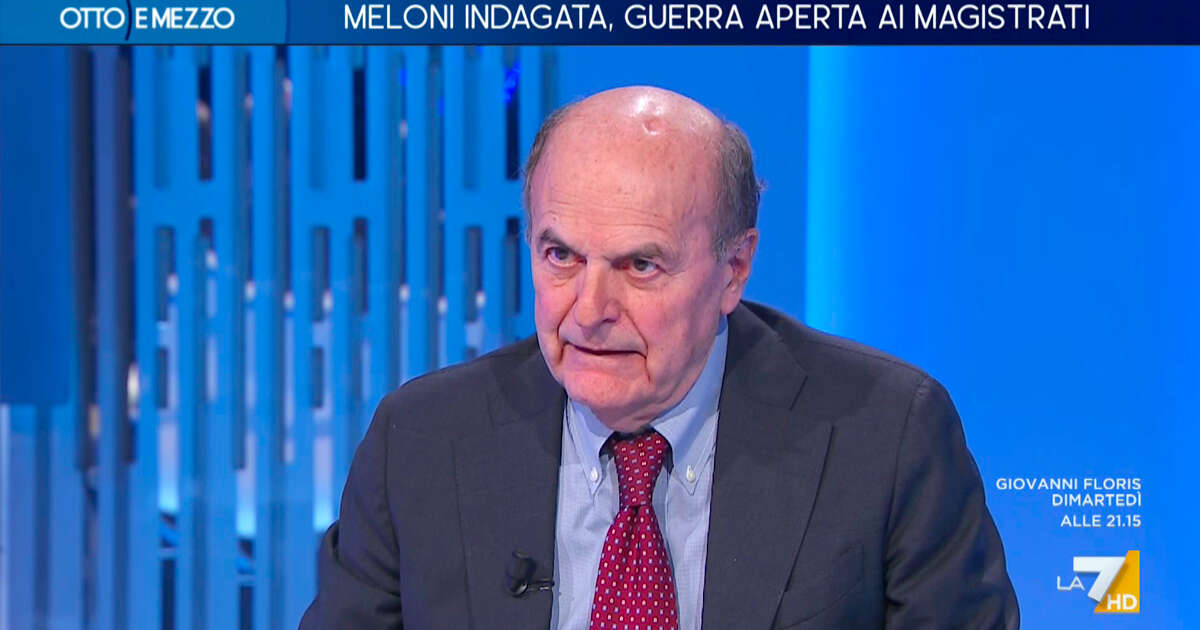 Meloni indagata, Bersani a La7: “Giorgia Trump ha tirato fuori complotti, un capo del governo non può dire agli italiani bugie del genere”