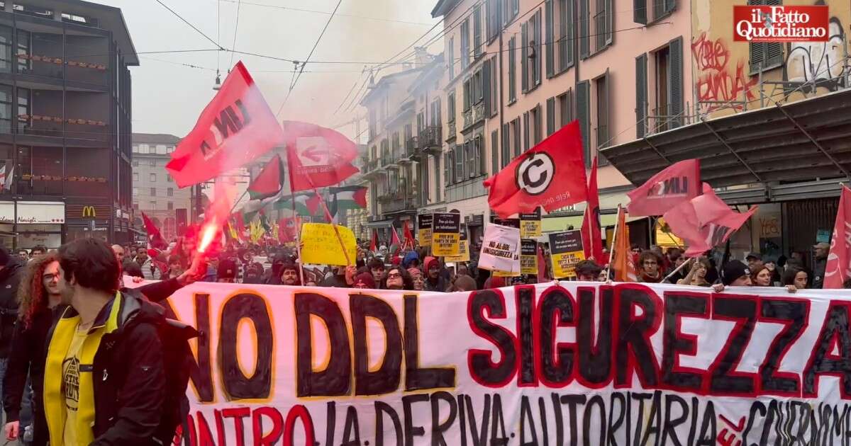 “Il governo vuole il modello ungherese, senza spazio per il dissenso”: nuova protesta contro il ddl Sicurezza. Fiom: “Serve altro, lavoro e salari”