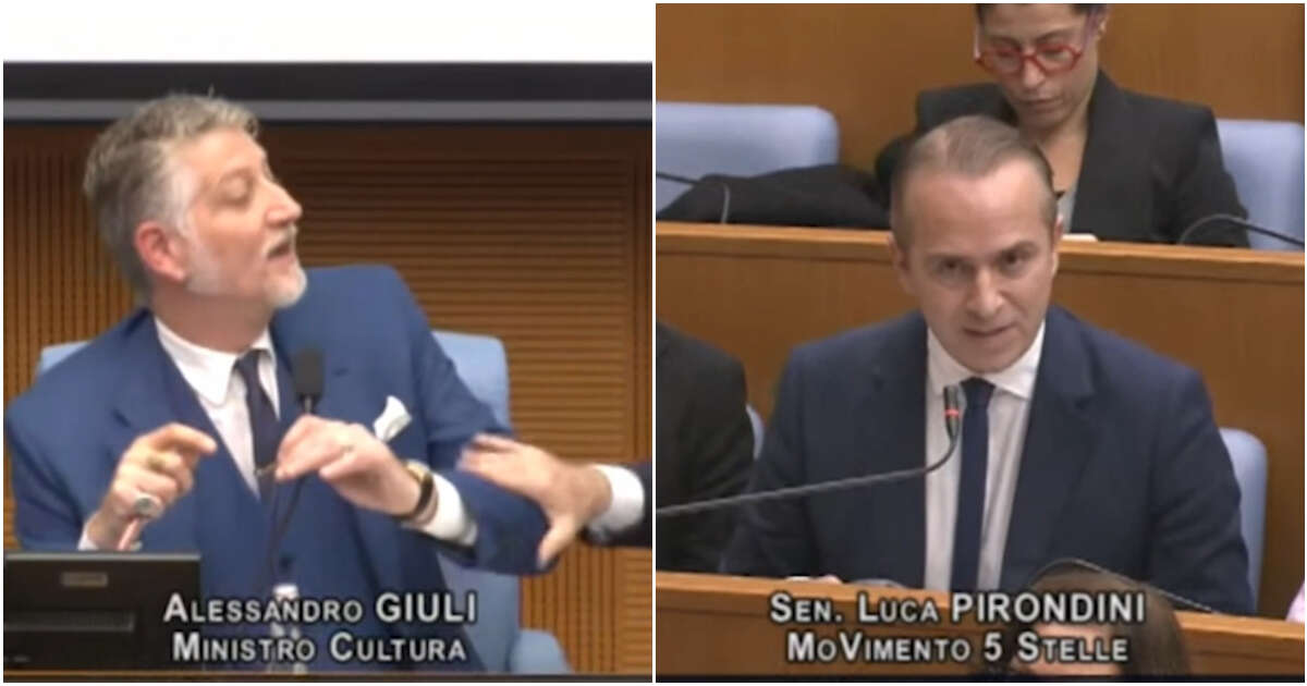 Lite tra Pirondini (M5s) e Giuli in Aula: “Investite in armi ma tagliate la cultura” E il ministro cita Ulisse prima della strage dei Proci