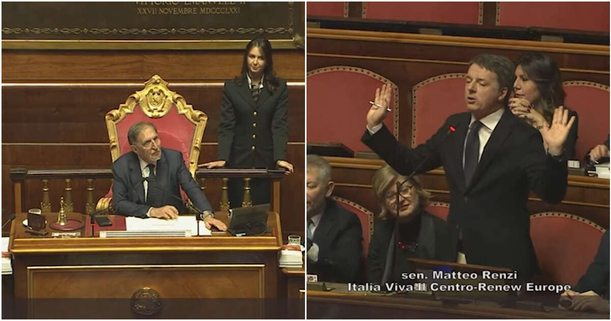 Renzi sbotta contro La Russa in Senato. “Camerata, non mi interrompa”. “Non accetto lezioni da lei”. Il video dello scontro