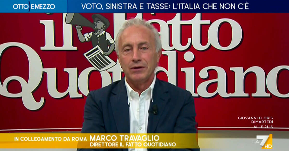 Liguria, Travaglio a La7: “Conte ha sbagliato a entrare in una coalizione che ha candidato un dinosauro e non un politico innovativo”