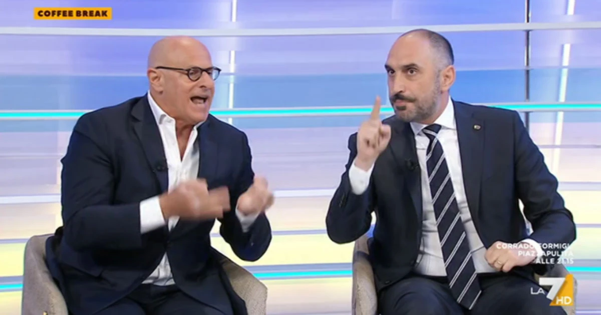 Lite Rampelli-Gubitosa a La7. “Donno? Un trasgressore, con le vostre provocazioni seriali volevate denigrarci durante il G7”. “Squadristi”