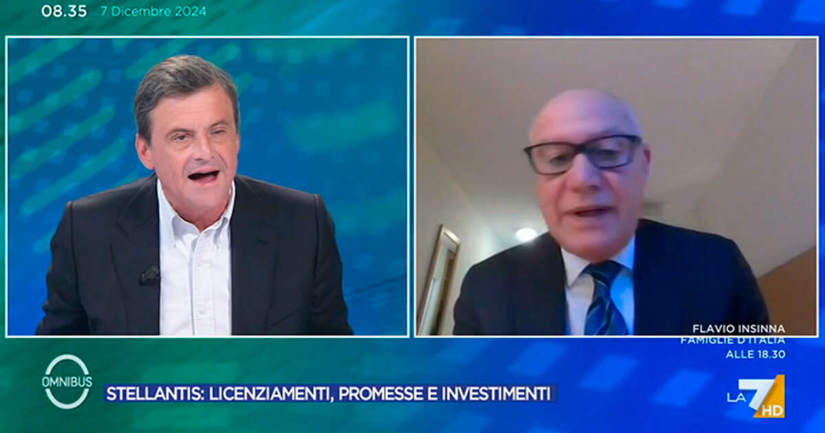 Calenda incalza il capo personale di Stellantis (che non dà dati): “Quanto producete di Maserati? Non sa un cavolo di numero”. Su La7