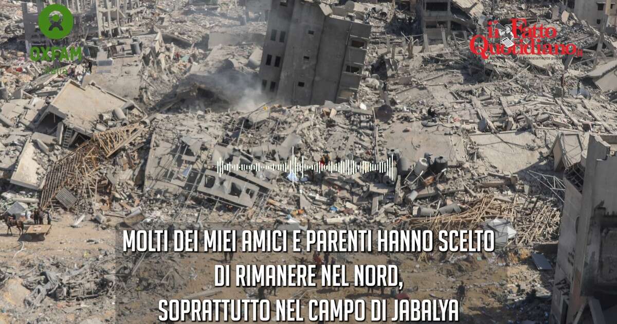 Voci di Gaza – “Nel campo di Jabalya gli abitanti sono sotto assedio e non possono scappare. Non ci sono media ma dobbiamo raccontare cosa accade”