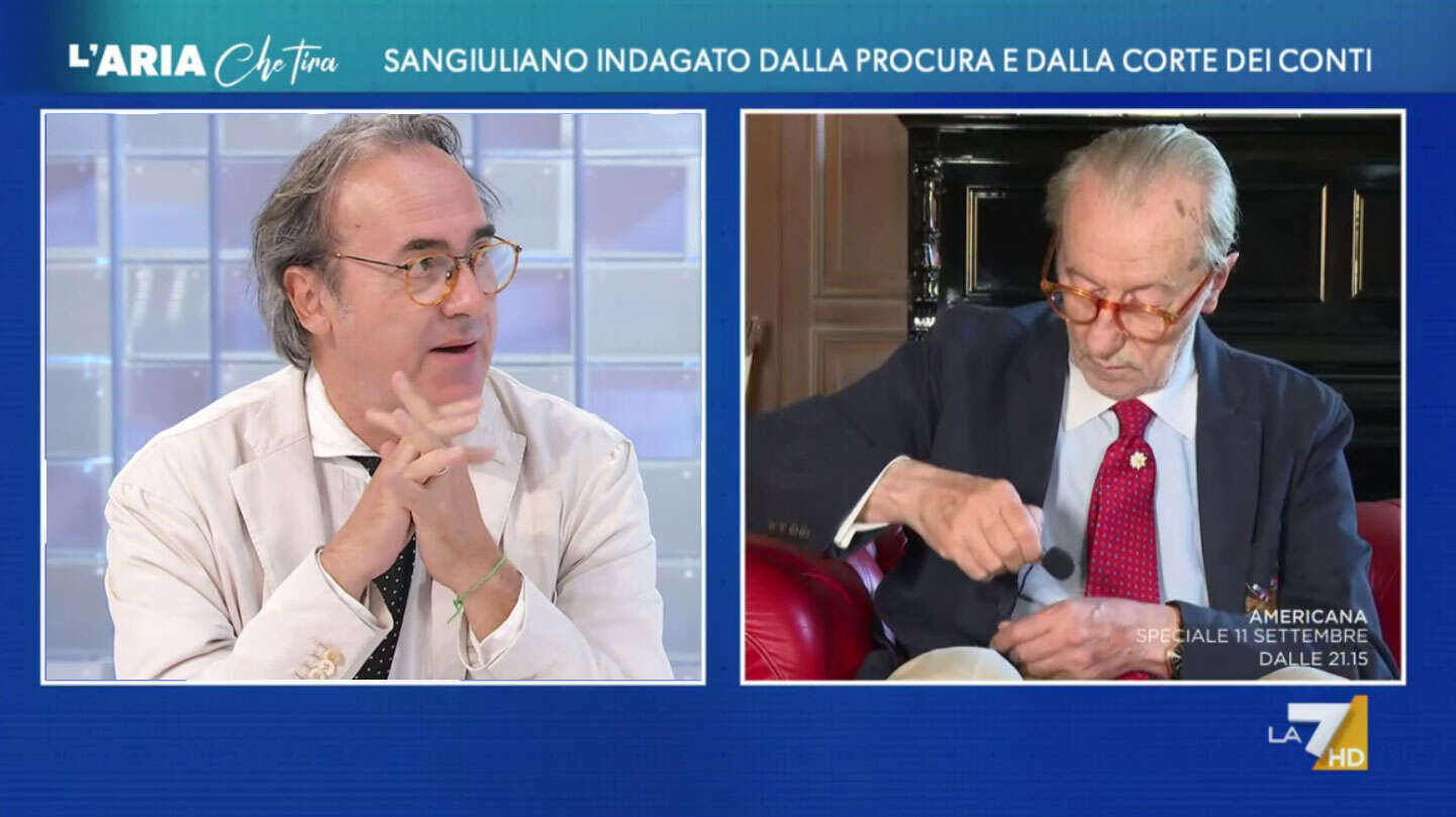 Boccia-Sangiuliano, l’infelice uscita di Feltri a La7: “Volevi che me la presentasse come la sua tr**a?”. E Bonelli risponde così