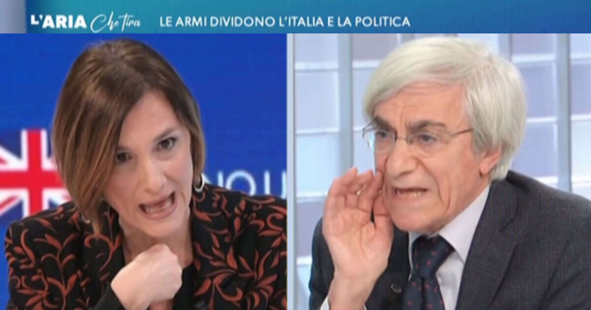 Lite d’Orsi-Vitale su La7. ‘L’Europa non si rifonda con le armi né con appelli di intellettuali stanchi come Michele Serra’. ‘Lei infatti è arzillo'”