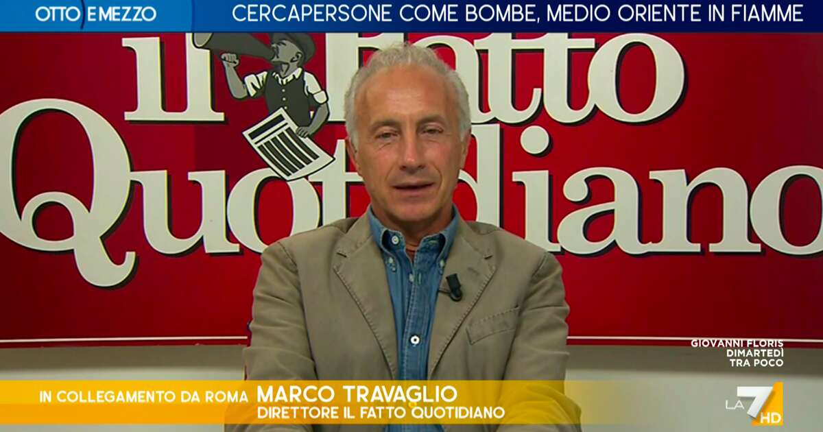 Travaglio a La7: “Avremo una Ue più bellicista, butteremo tanti miliardi per comprare armi come ci chiede l’illuminato Draghi, sempre sia lodato”