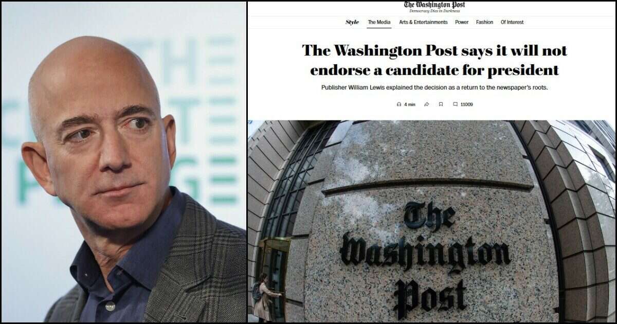 Washington Post imbavagliato da Bezos: il proprietario del giornale blocca l’endorsement a Kamala Harris. Giornalisti “scioccati”