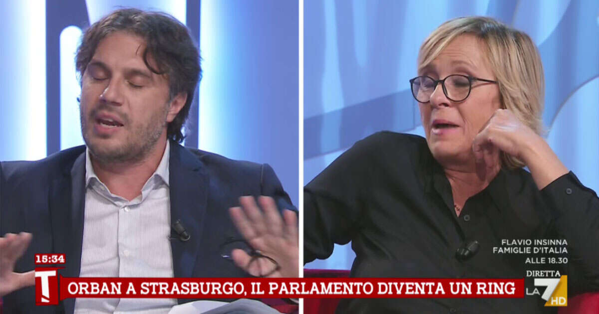 Lite Silvestri-Meli a La7. “Diamo armi a Zelensky a spese degli italiani”. “Lui sta combattendo per te e per il tuo simpatico leader Conte”