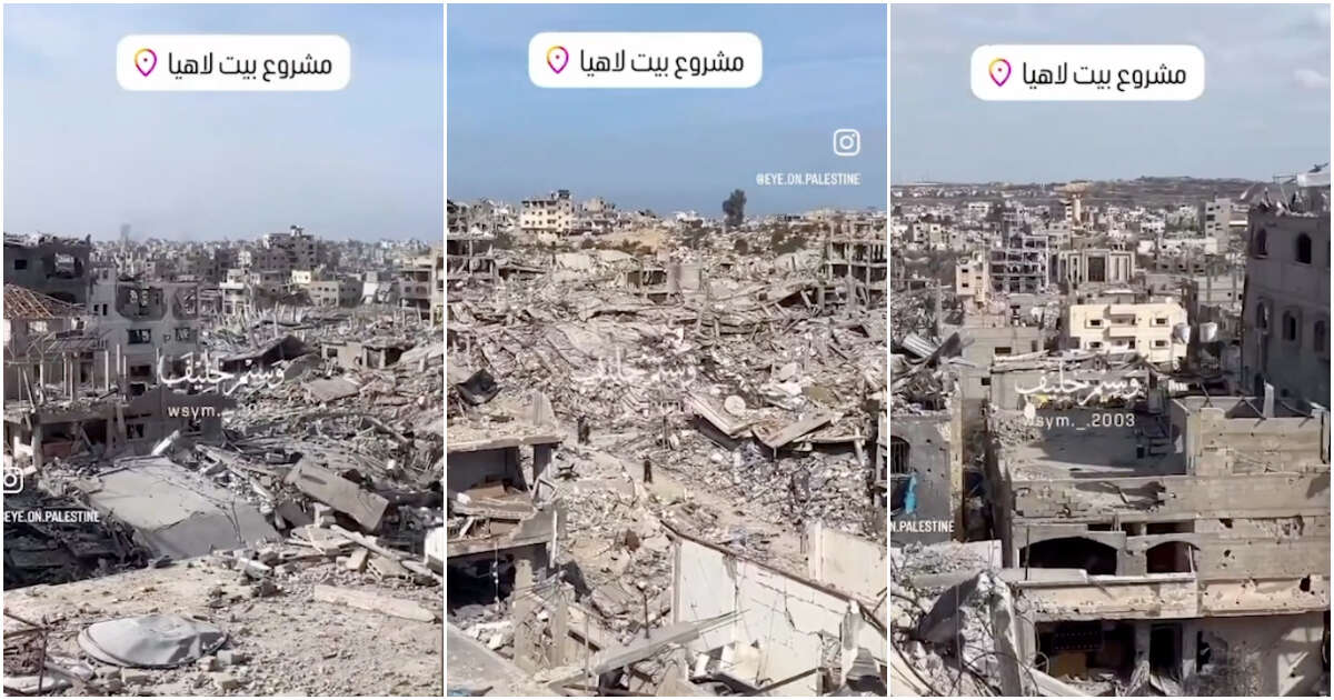 Gaza, la città di Beit Lahia è un cumulo di macerie: il ritorno degli abitanti dopo il ritiro dell’esercito israeliano – Video