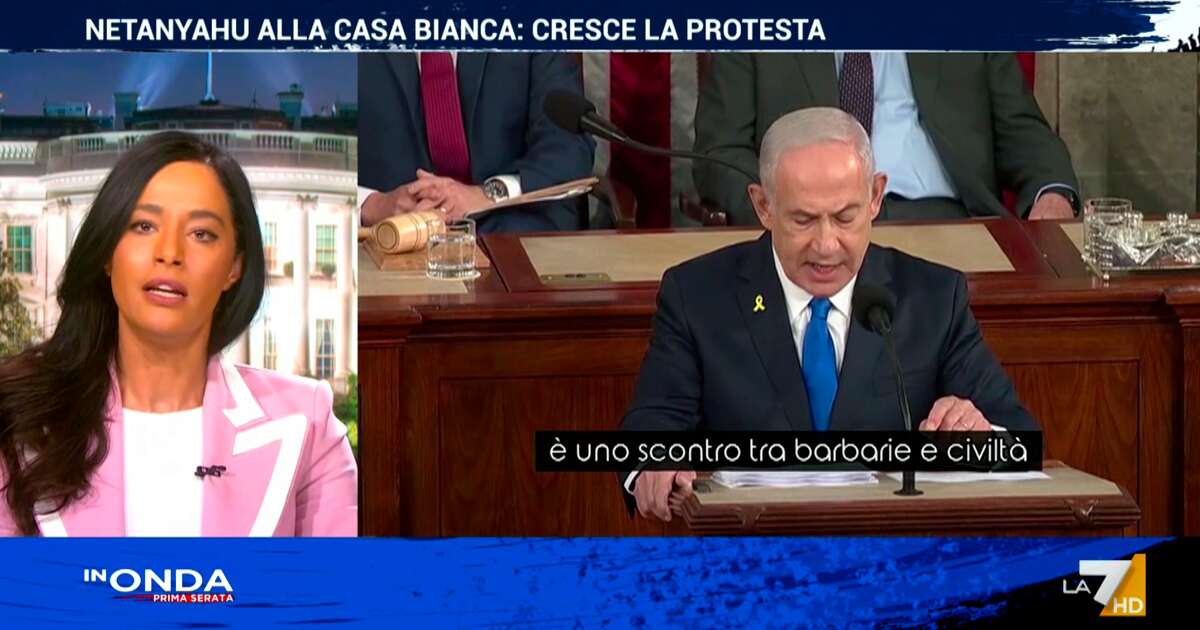 Gaza, Jebreal a La7: “Netanyahu negli Usa? Vuole più armi per finire il lavoro, cioè lo sterminio e il genocidio dei palestinesi”