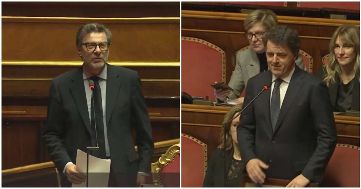 Botta e risposta Renzi-Giorgetti in Senato. “Nelle chat di Fdi viene considerato lecchino”. “Mi spiace si diverta a fare lo spione”