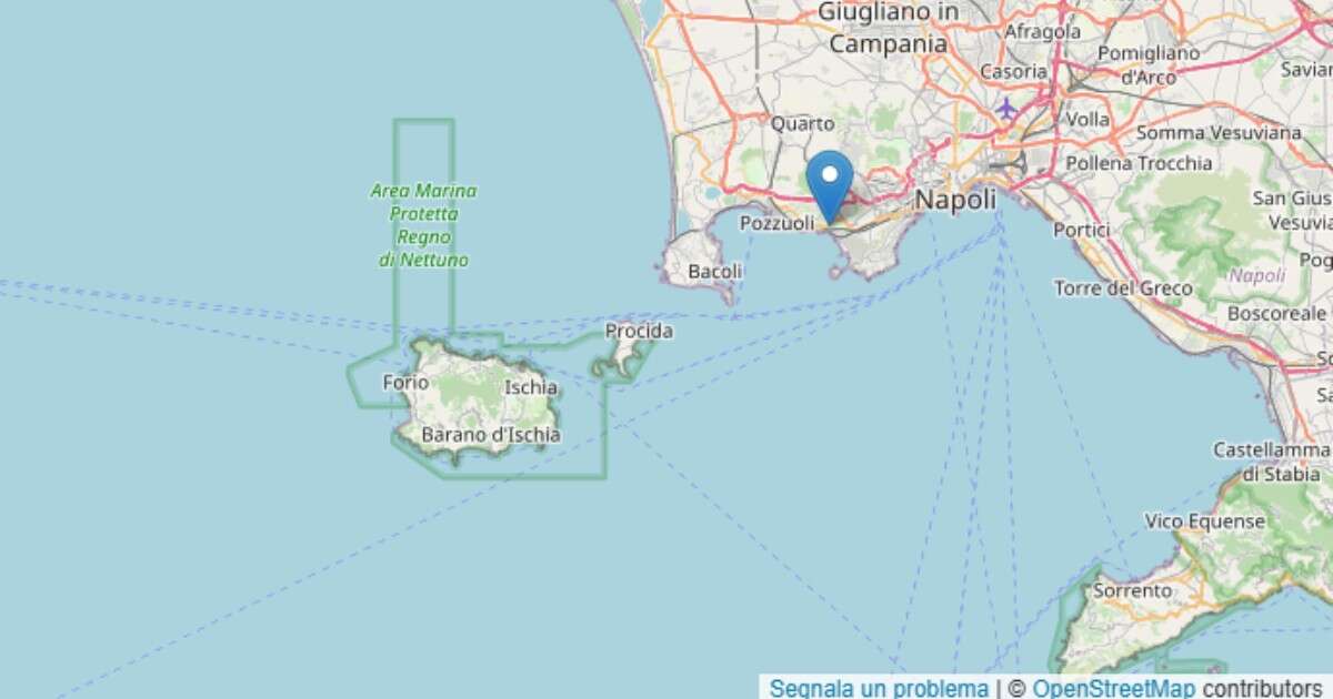 Campi Flegrei, nuova scossa di magnitudo 3.5 registrata alle 19.44. Avvertita anche a Napoli