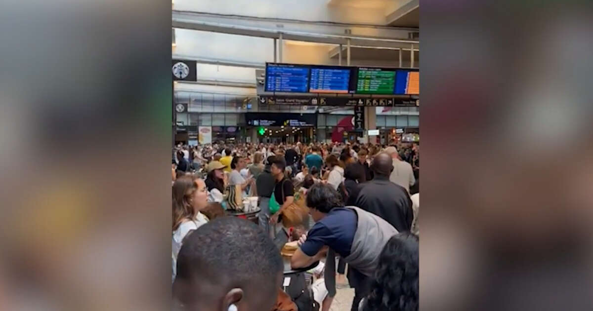 Rete ferroviaria Tgv in tilt, caos nelle stazioni dei treni dopo il sabotaggio: le immagini da Montparnasse