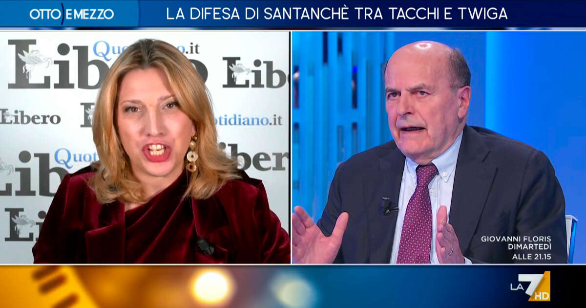 Bersani a La7: “Santanchè incarna la ricchezza spregevole, arrogante e di cattivo gusto che disprezza la gente comune”. Scontro con Bolloli