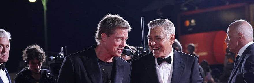 Mostra de Venise : complices, George Clooney et Brad Pitt font le show