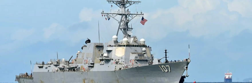 Arrivée d'un navire de guerre américain à Trinité-et-Tobago, face au Venezuela