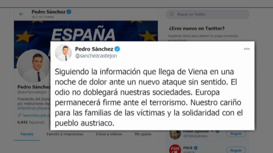 Condena unánime de la comunidad internacional a los ataques en Viena