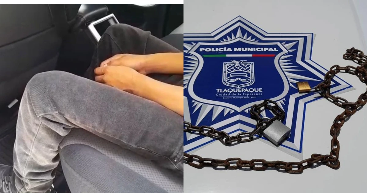 La Policía de Tlaquepaque rescata a un niño que era encadenado a su cama por su tía
