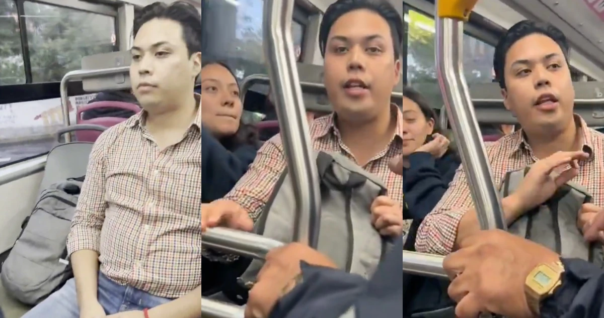 VIDEO ¬ Joven ocupa asiento para su mochila y recibe críticas; ya es 