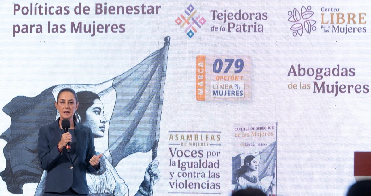 Claudia lanza Red de Tejedoras de la Patria, Centros Libre, Línea de las Mujeres...