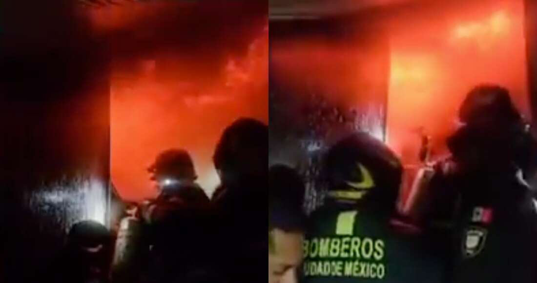 VIDEO ¬ Sujetos se apoderan de inmueble en Tlatelolco y lo incendian; SSC los detiene