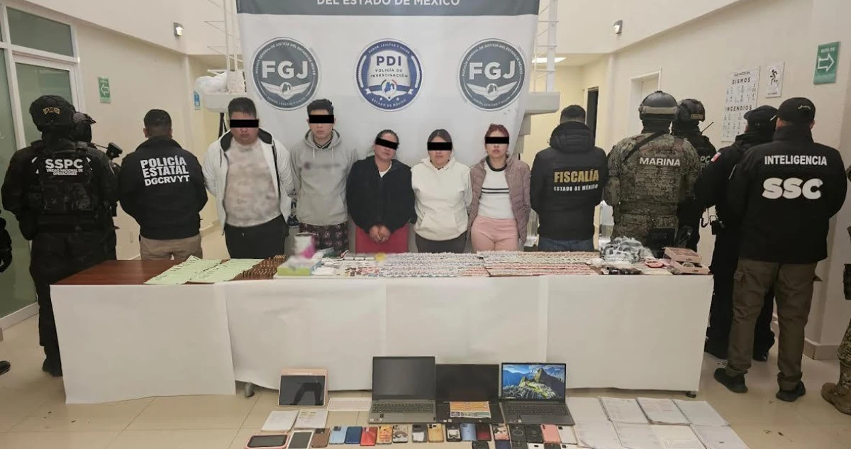 Cinco integrantes de “Los Bonitos” detenidos en Edomex; célula operaba en Iztapalapa