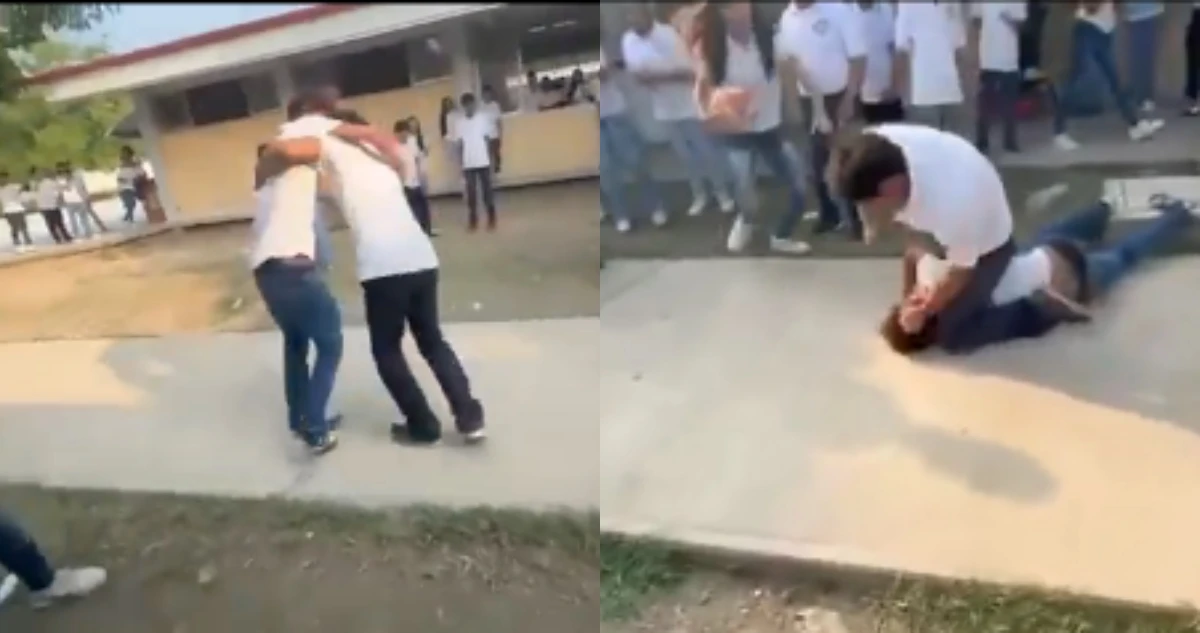 VIDEO ¬ Estudiantes de secundaria pelean en Colima; uno convulsiona y va al hospital