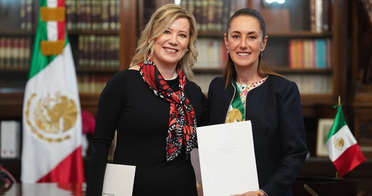 Cinco nuevos embajadores entregan cartas credenciales a Sheinbaum en Palacio Nacional