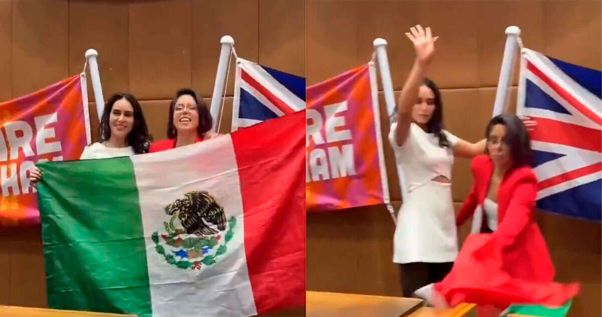 VIDEO: Gimnasta Elsa García es criticada por tirar la bandera de México en ceremonia