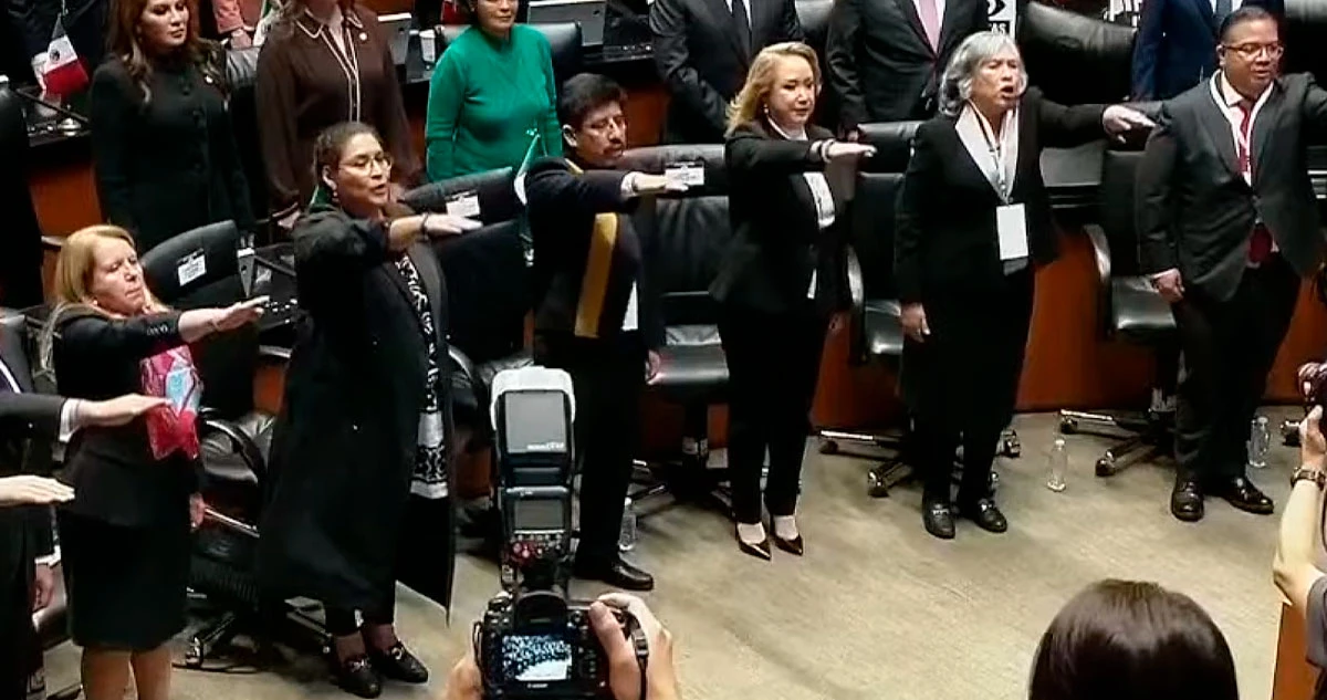 La primera Corte electa por el pueblo ya es oficial: Ministrxs protestan en el Senado