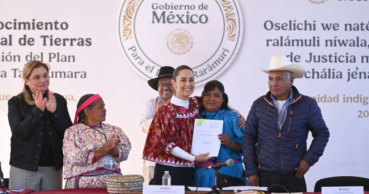 Que nunca más se despoje a los pueblos originarios, dice Sheinbaum en la Tarahumara