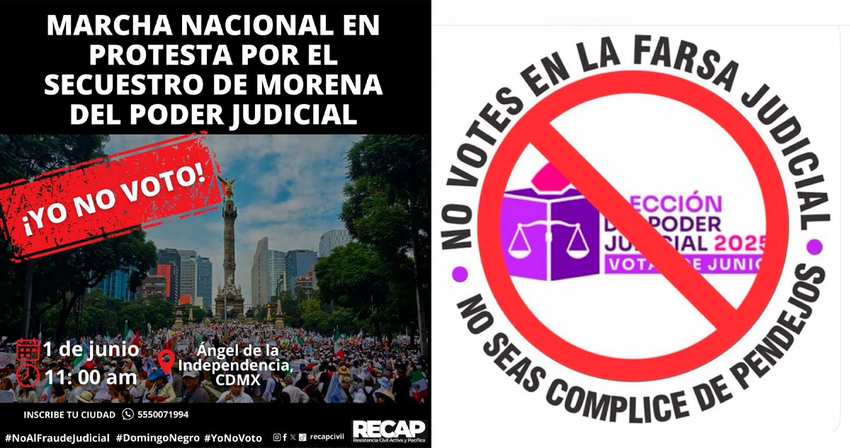 Córdova, Chapoy, Fox y más llaman a no votar en la elección judicial del 1 de junio