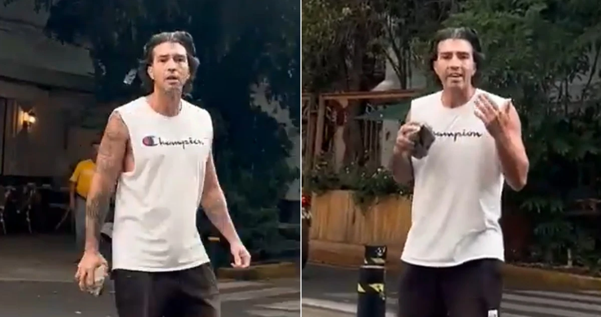 VIDEO ¬ Extranjero amedrenta a vecinos en calles de la Condesa y lo exhiben en redes