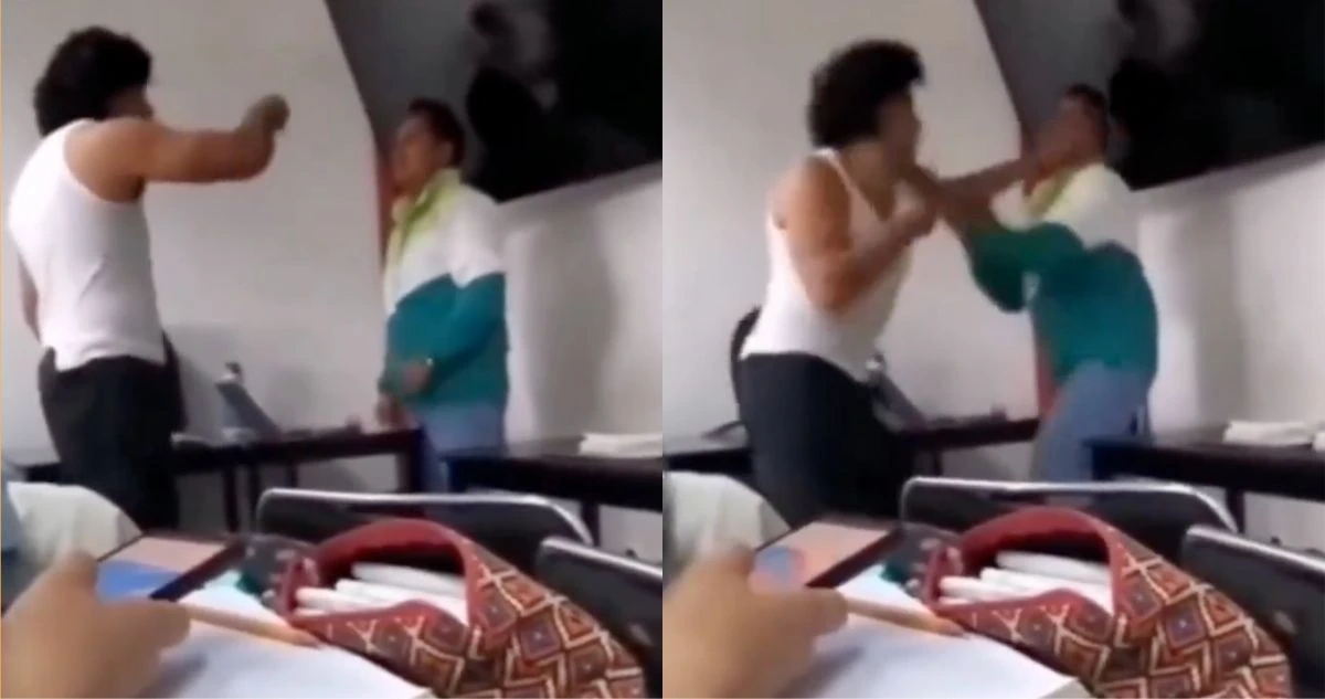 VIDEO ¬ Estudiante propina golpiza a maestro en Hidalgo; lo acusa de burlarse de él