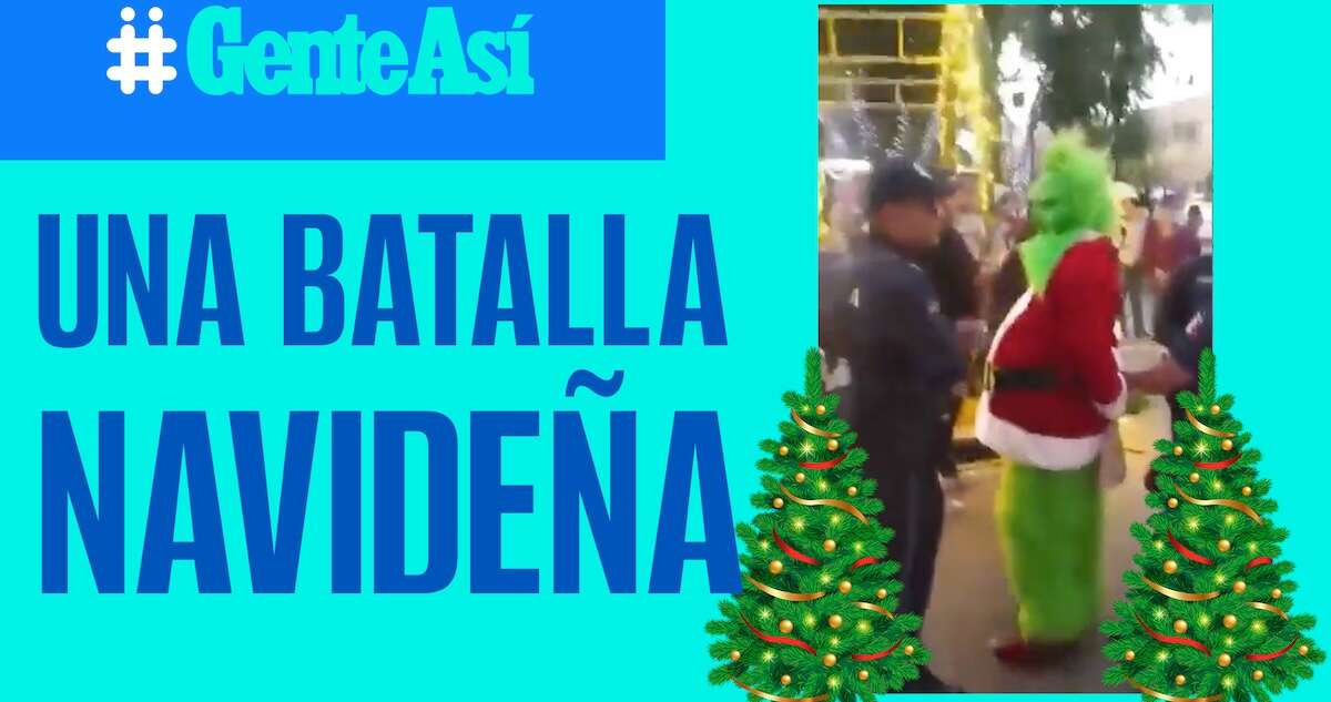 #GenteAsí ¬ ¿Quién ganaría? ¿El Grinch o Santa? Pelea se viraliza en Aguascalientes