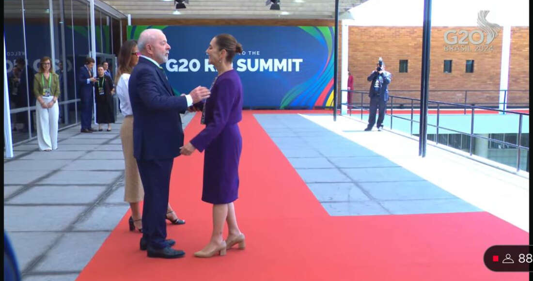 #EnVivo desde Río ¬ Lula recibe a la Presidenta de México en la sede del G20 (VIDEO)