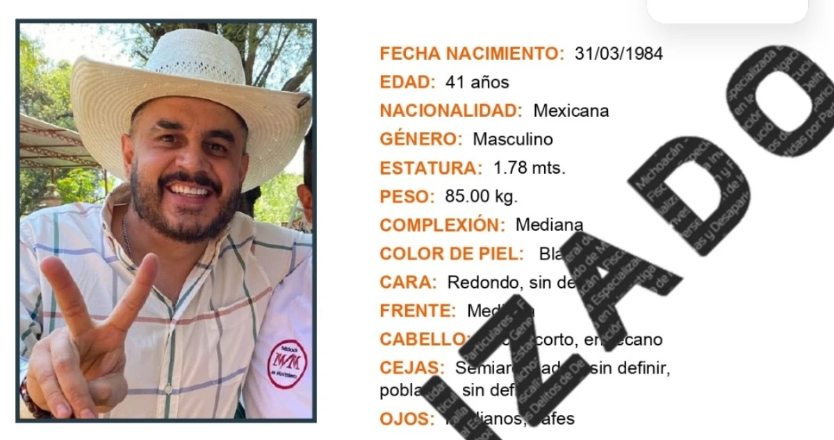 La Fiscalía de Michoacán reporta con vida al exalcalde desaparecido de Zinapécuaro