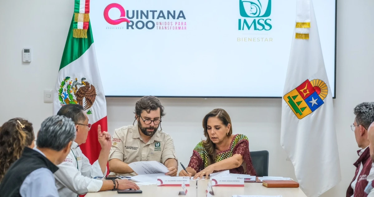 Mara Lezama firma acuerdo con IMSS Bienestar para mejorar la atención de hospitales