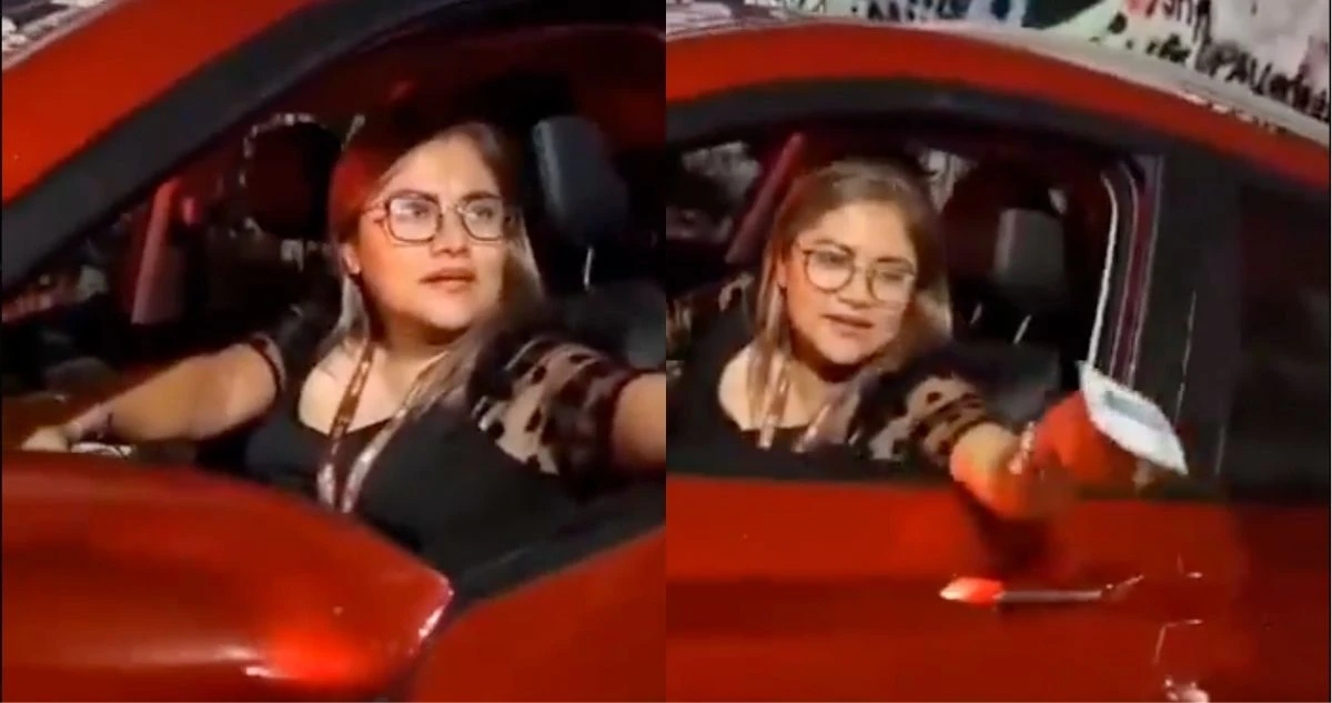 VIDEO ¬ Funcionaria de Veracruz es captada tratando de sobornar policía; la suspenden