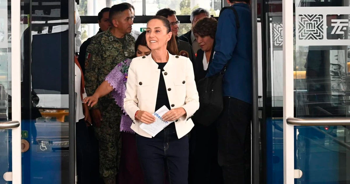 Sheinbaum encabeza pruebas de Trolebús Chalco-Santa Martha; se inaugura el 18 de mayo