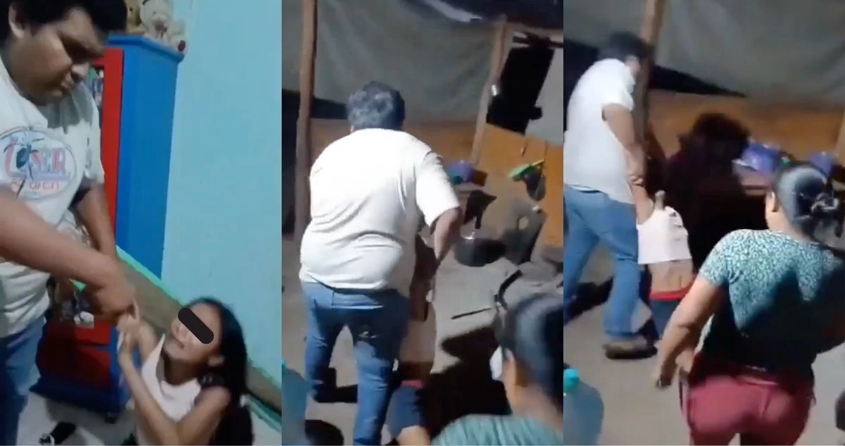 VIDEO FUERTE ¬ Comisario golpea y arrastra a niña en Yucatán; es despedido del cargo