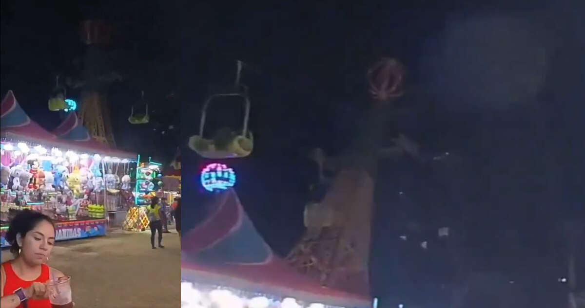 VIDEO ¬ Un juego mecánico se desploma en una feria de Acapulco; PC reporta 2 heridos